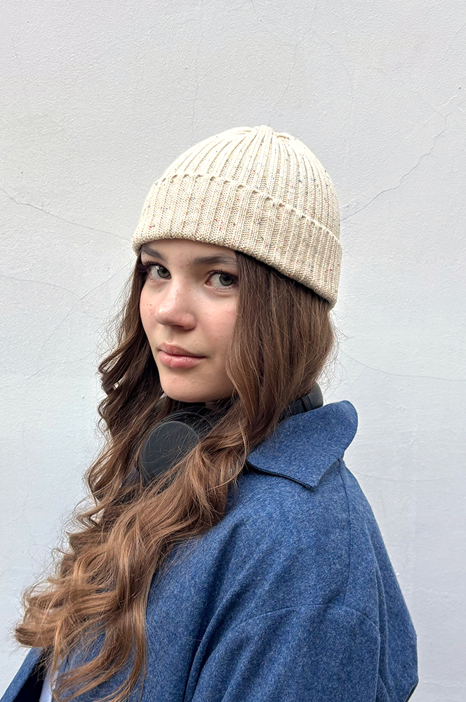 Шапка бавовняна крапка айворі (ШАП 05/2)